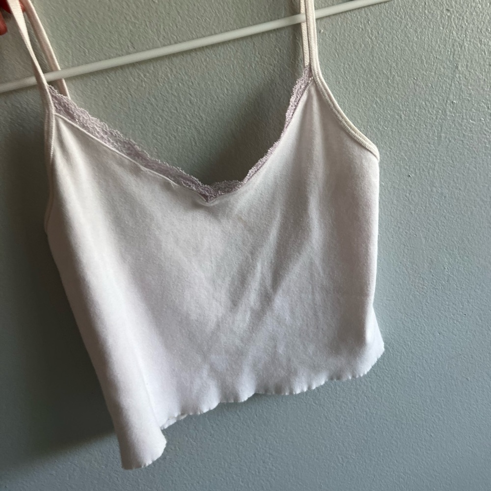 brandy melville pink lace tank